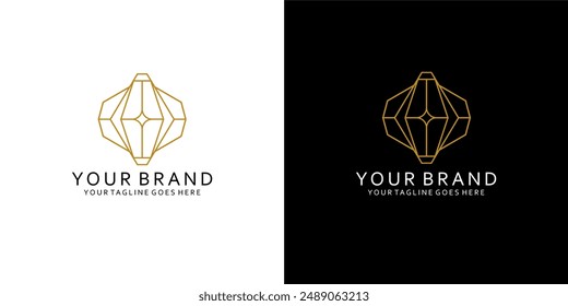 Un logotipo de monograma moderno que tiene Elementos monoline que dan la impresión de limpieza, simplicidad y elegancia