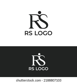 Modern Monogram RS, People logo design 