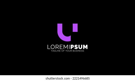 Modern Monogram U Letter logo Design Vector Illustration