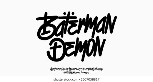 Modern Monoline Font. Graffiti Font. Creative Hand Drawn Uppercase ,Lowercase.Street Art Classic Lettering Fashion Designs Typography modern serif decorative vintage concept vector illustration