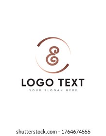 Modelo moderno de logotipo tipo de letra en línea E, logotipo vectorial para identidad empresarial y de empresa 