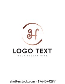 Modern monoline letter type H logo template, vector logo for business and company identity 