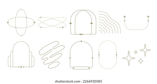 Modern Monoline Shape Frame Set