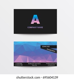 Modern Monopoly Business Card - Pink Blue