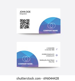 Modern Monopoly Style Business Card - Blue violet style