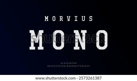 Modern monospace serif font design