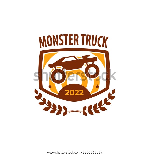 Modern Monster\
Truck Logo Badge Design\
Template