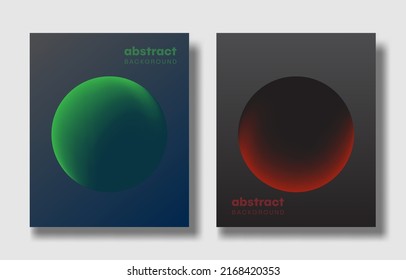 Modern Moon Circle Dark Blue And Red, Blurred Gradient Card, Flyer Smooth Design Vector For Event, Banner, And Poster Background