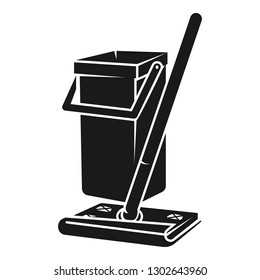 Modern mop with bucket icon. Simple illustration of modern mop with bucket vector icon for web design isolated on white background