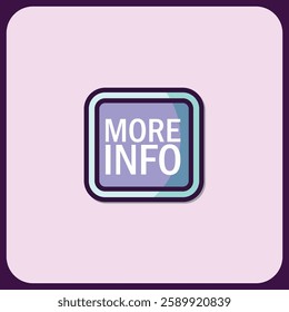 Modern More Info Button Icon Design