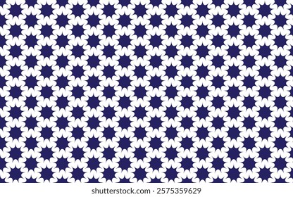 Modern Moroccan Islamic Pattern Design with Vector. on Blue and White Colour Background Design.