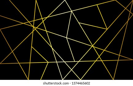 Modern mosaic background in black and gold color. Vector illustration.