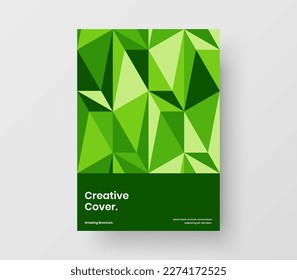 Modern mosaic pattern annual report illustration. Premium leaflet vector design concept.