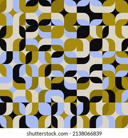 Modern mosaic pattern art made with abstract geometric shapes and various color forms. Digital graphics design elements for poster, cover, art, presentation, prints, fabric, wallpaper and etc.