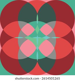Modern mosaic pattern art is made with abstract geometric shapes and various color