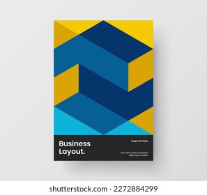 Modern mosaic pattern banner template. Premium catalog cover vector design layout.