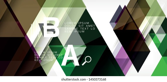Modern mosaic triangle template background, great design for any purposes. Abstract geometric graphic design triangle pattern. Geometric line pattern. Abstract texture.