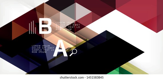 Modern mosaic triangle template background, great design for any purposes. Abstract geometric graphic design triangle pattern. Geometric line pattern. Abstract texture.