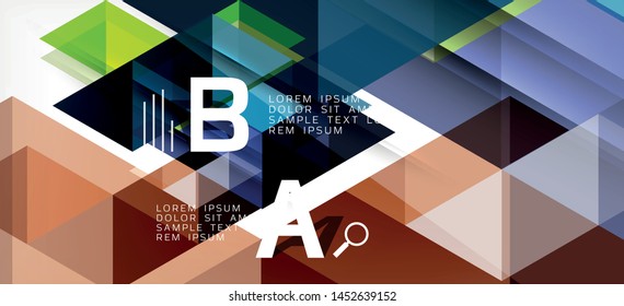 Modern mosaic triangle template background, great design for any purposes. Abstract geometric graphic design triangle pattern. Geometric line pattern. Abstract texture.