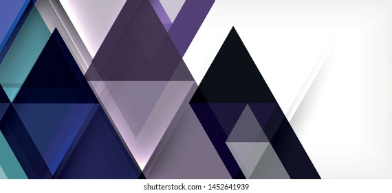 Fondo de plantilla de triángulo de mosaico moderno, gran diseño para cualquier propósito. Resumen del patrón de triángulo de diseño gráfico geométrico. Patrón de línea geométrica. Textura abstracta.