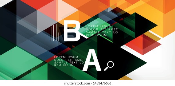 Modern mosaic triangle template background, great design for any purposes. Abstract geometric graphic design triangle pattern. Geometric line pattern. Abstract texture.