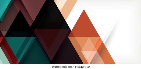 Fondo de plantilla de triángulo de mosaico moderno, gran diseño para cualquier propósito. Resumen del patrón de triángulo de diseño gráfico geométrico. Patrón de línea geométrica. Textura abstracta.
