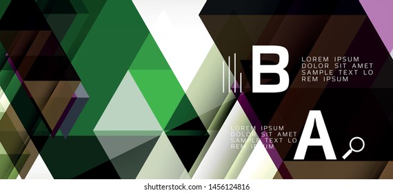 Modern mosaic triangle template background, great design for any purposes. Abstract geometric graphic design triangle pattern. Geometric line pattern. Abstract texture.