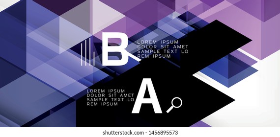 Fondo de plantilla de triángulo de mosaico moderno, gran diseño para cualquier propósito. Resumen del patrón de triángulo de diseño gráfico geométrico. Patrón de línea geométrica. Textura abstracta.