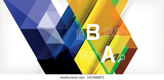 Modern mosaic triangle template background, great design for any purposes. Abstract geometric graphic design triangle pattern. Geometric line pattern. Abstract texture.