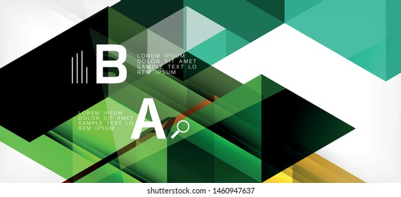 Fondo de plantilla de triángulo de mosaico moderno, gran diseño para cualquier propósito. Resumen del patrón de triángulo de diseño gráfico geométrico. Patrón de línea geométrica. Textura abstracta.