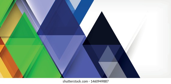 Fondo de plantilla de triángulo de mosaico moderno, gran diseño para cualquier propósito. Resumen del patrón de triángulo de diseño gráfico geométrico. Patrón de línea geométrica. Textura abstracta.