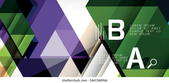 Modern mosaic triangle template background, great design for any purposes. Abstract geometric graphic design triangle pattern. Geometric line pattern. Abstract texture.