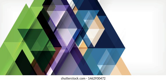 Fondo de plantilla de triángulo de mosaico moderno, gran diseño para cualquier propósito. Resumen del patrón de triángulo de diseño gráfico geométrico. Patrón de línea geométrica. Textura abstracta.