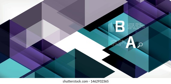 Moderner Mosaik-Dreieck-Template-Hintergrund, großartiges Design für jeden Zweck. Abstraktes geometrisches Design-Dreieck-Muster. Geometrisches Zeilenmuster. Abstrakte Textur.