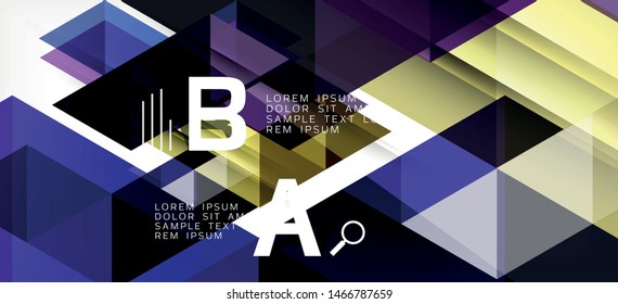 Modern mosaic triangle template background, great design for any purposes. Abstract geometric graphic design triangle pattern. Geometric line pattern. Abstract texture.