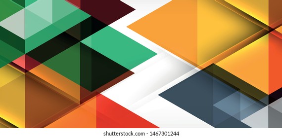 Fondo de plantilla de triángulo de mosaico moderno, gran diseño para cualquier propósito. Resumen del patrón de triángulo de diseño gráfico geométrico. Patrón de línea geométrica. Textura abstracta.