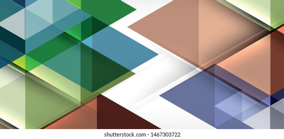 Fondo de plantilla de triángulo de mosaico moderno, gran diseño para cualquier propósito. Resumen del patrón de triángulo de diseño gráfico geométrico. Patrón de línea geométrica. Textura abstracta.