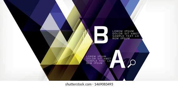 Modern mosaic triangle template background, great design for any purposes. Abstract geometric graphic design triangle pattern. Geometric line pattern. Abstract texture.