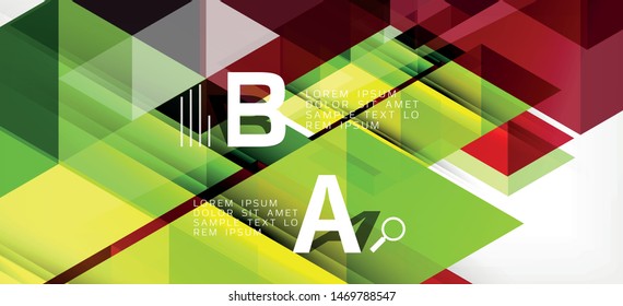 Fondo de plantilla de triángulo de mosaico moderno, gran diseño para cualquier propósito. Resumen del patrón de triángulo de diseño gráfico geométrico. Patrón de línea geométrica. Textura abstracta.