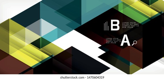 Modern mosaic triangle template background, great design for any purposes. Abstract geometric graphic design triangle pattern. Geometric line pattern. Abstract texture.