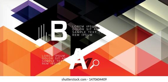 Fondo de plantilla de triángulo de mosaico moderno, gran diseño para cualquier propósito. Resumen del patrón de triángulo de diseño gráfico geométrico. Patrón de línea geométrica. Textura abstracta.