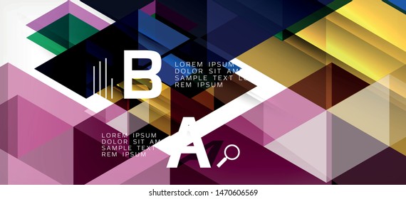 Modern mosaic triangle template background, great design for any purposes. Abstract geometric graphic design triangle pattern. Geometric line pattern. Abstract texture.