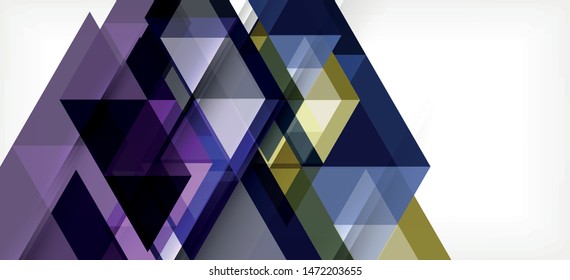 Fondo de plantilla de triángulo de mosaico moderno, gran diseño para cualquier propósito. Resumen del patrón de triángulo de diseño gráfico geométrico. Patrón de línea geométrica. Textura abstracta.