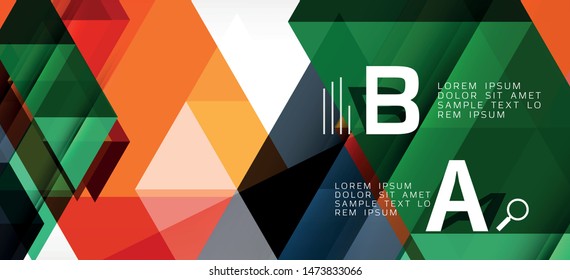 Modern mosaic triangle template background, great design for any purposes. Abstract geometric graphic design triangle pattern. Geometric line pattern. Abstract texture.