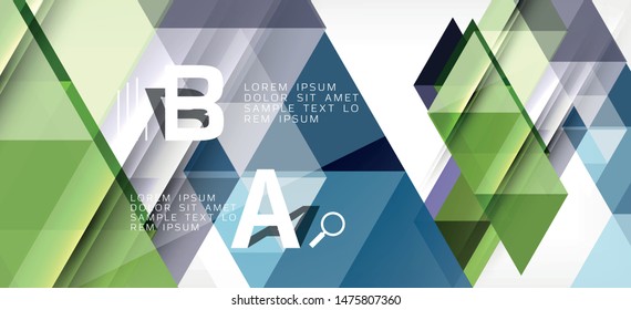 Modern mosaic triangle template background, great design for any purposes. Abstract geometric graphic design triangle pattern. Geometric line pattern. Abstract texture.