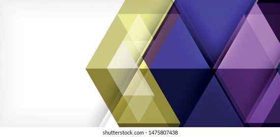 Fondo de plantilla de triángulo de mosaico moderno, gran diseño para cualquier propósito. Resumen del patrón de triángulo de diseño gráfico geométrico. Patrón de línea geométrica. Textura abstracta.