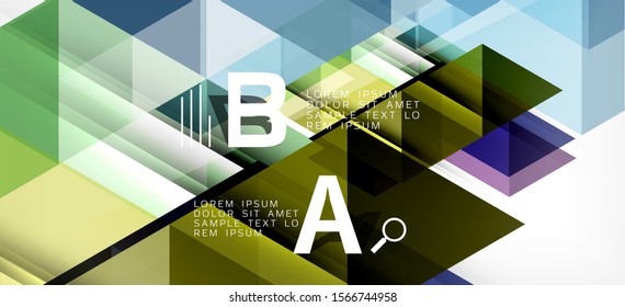 Modern mosaic triangle template background, great design for any purposes. Abstract geometric graphic design triangle pattern. Geometric line pattern. Abstract texture.