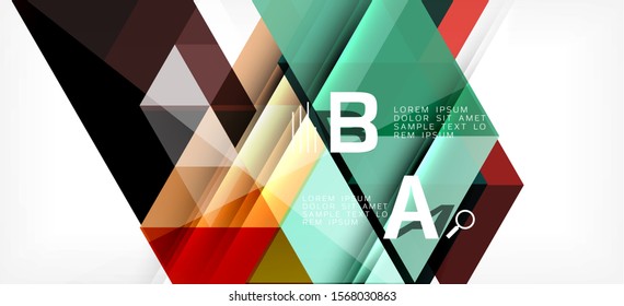 Modern mosaic triangle template background, great design for any purposes. Abstract geometric graphic design triangle pattern. Geometric line pattern. Abstract texture.