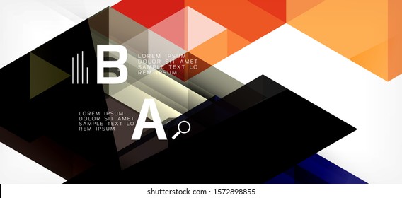 Modern mosaic triangle template background, great design for any purposes. Abstract geometric graphic design triangle pattern. Geometric line pattern. Abstract texture.