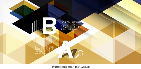 Modern mosaic triangle template background, great design for any purposes. Abstract geometric graphic design triangle pattern. Geometric line pattern. Abstract texture.